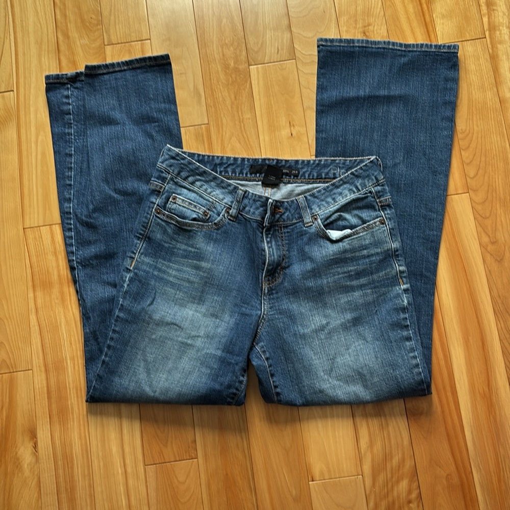 Calvin Klein flare light wash five pocket jeans